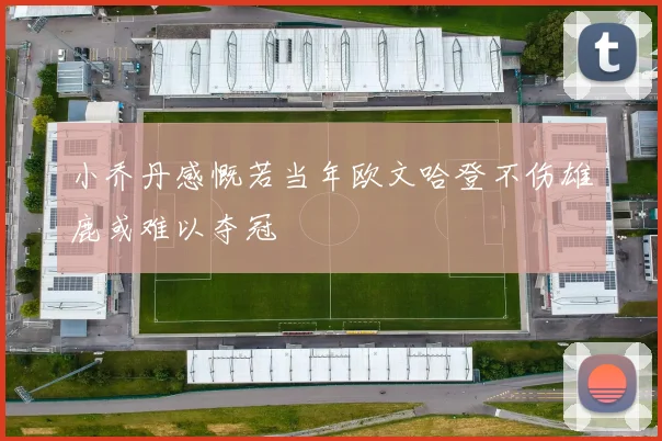 小乔丹感慨若当年欧文哈登不伤雄鹿或难以夺冠