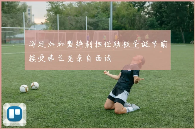 海廷加加盟热刺担任助教圣诞节前接受弗兰克亲自面试